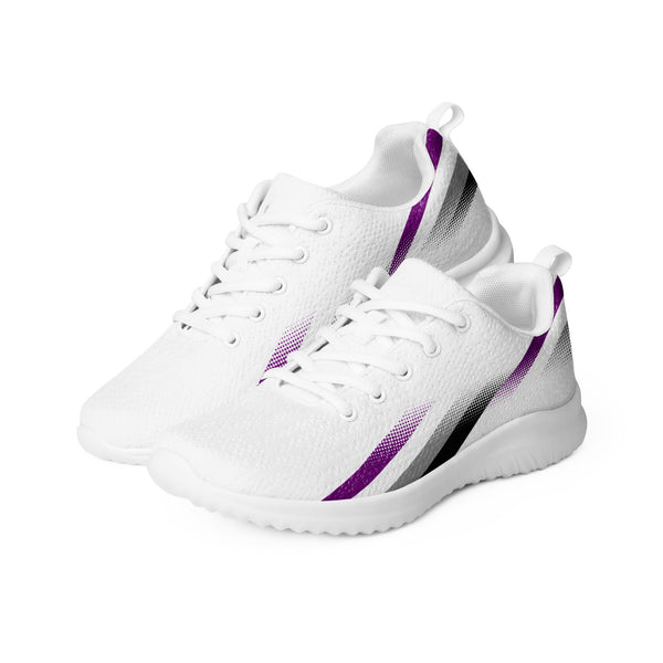 Modern Asexual Pride White Athletic Shoes