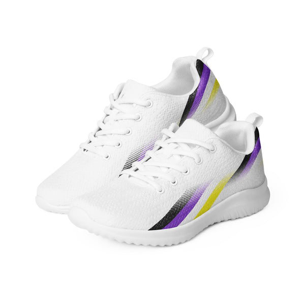 Modern Non-Binary Pride White Athletic Shoes