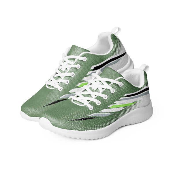 Agender Pride Modern Green Athletic Shoes