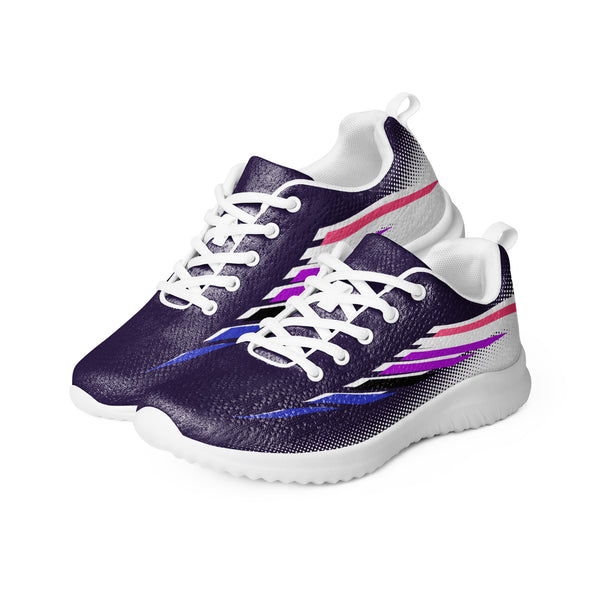 Genderfluid Pride Modern Navy Athletic Shoes