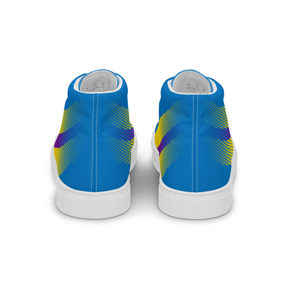 Intersex Pride Colors Original Blue High Top Shoes - Men Sizes