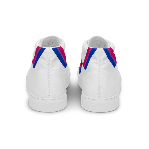 Original Bisexual Pride Colors White High Top Shoes - Men Sizes