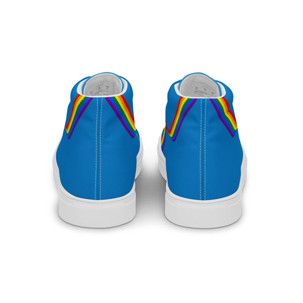 Original Gay Pride Colors Blue High Top Shoes - Men Sizes