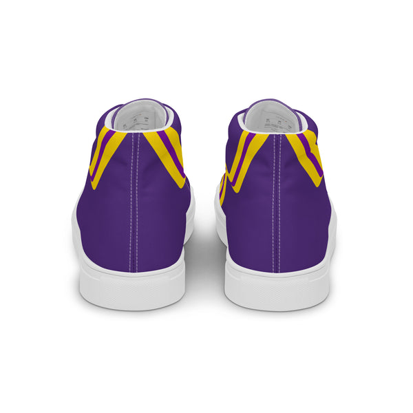Original Intersex Pride Colors Purple High Top Shoes - Men Sizes