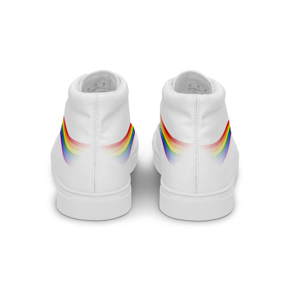 Casual Gay Pride Colors White High Top Shoes - Men Sizes