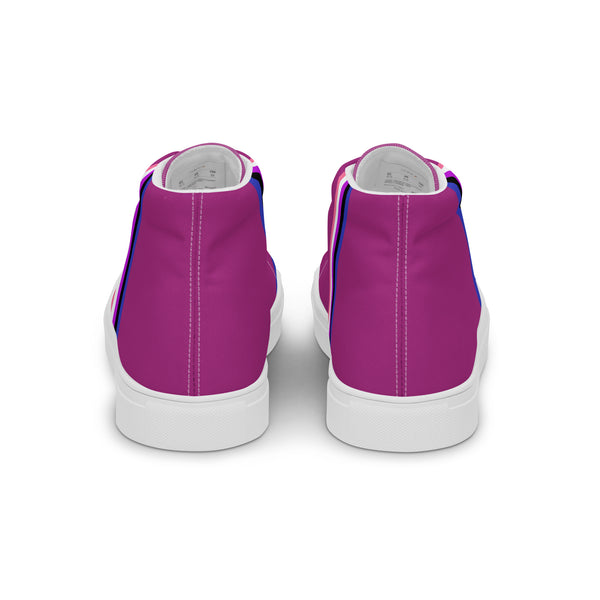 Classic Genderfluid Pride Colors Fuchsia High Top Shoes - Men Sizes