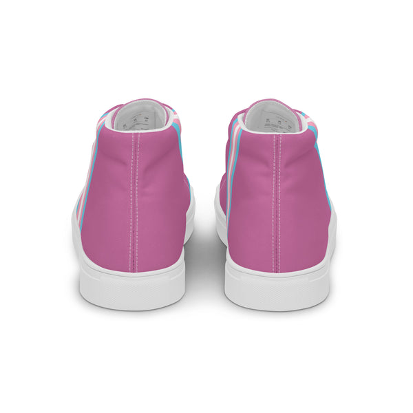 Classic Transgender Pride Colors Pink High Top Shoes - Men Sizes