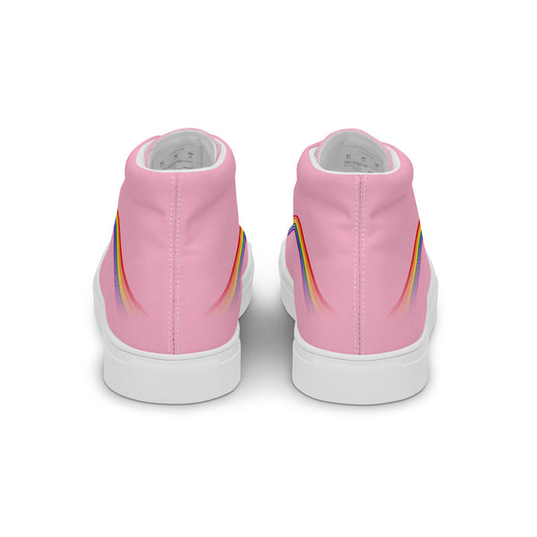 Trendy Gay Pride Colors Pink High Top Shoes - Men Sizes