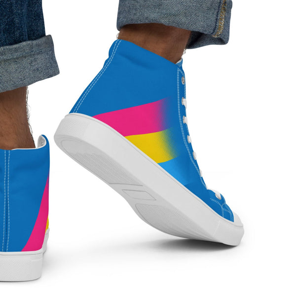 Pansexual Pride Colors Modern Blue High Top Shoes - Men Sizes