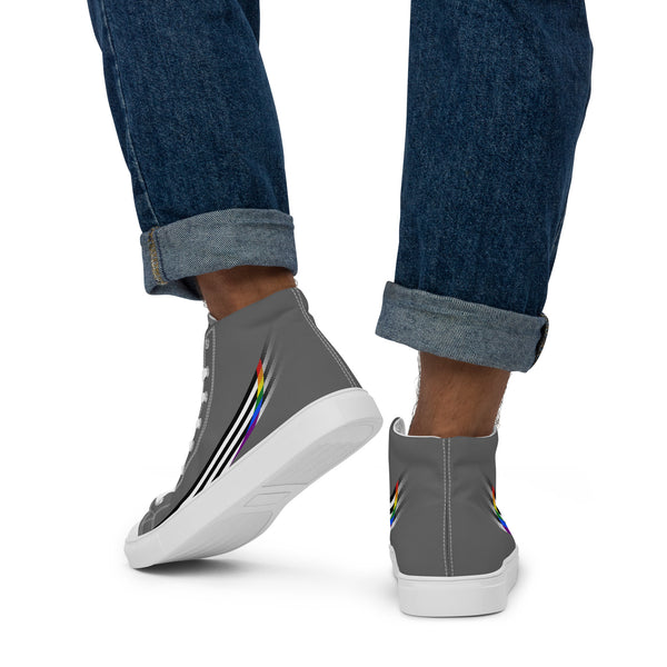Ally Pride Modern High Top Gray Shoes