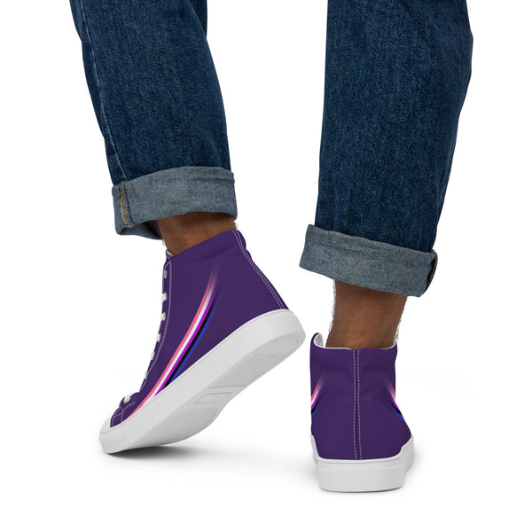 Genderfluid Pride Modern High Top Purple Shoes
