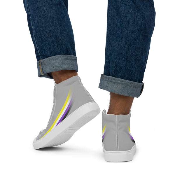 Non-Binary Pride Modern High Top Gray Shoes