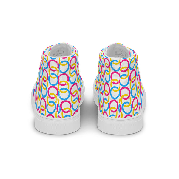 Pansexual Pride Classic White High Top Shoes