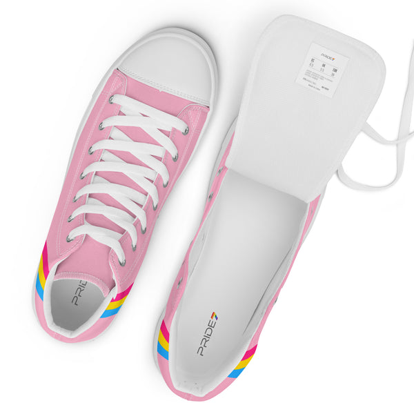 Classic Pansexual Pride Colors Pink High Top Shoes - Men Sizes