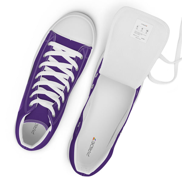 Genderqueer Pride Colors Modern Purple High Top Shoes - Men Sizes