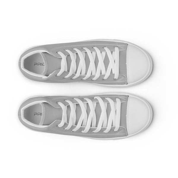 Aromantic Pride Colors Original Gray High Top Shoes - Men Sizes