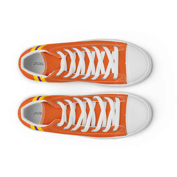 Classic Intersex Pride Colors Orange High Top Shoes - Men Sizes
