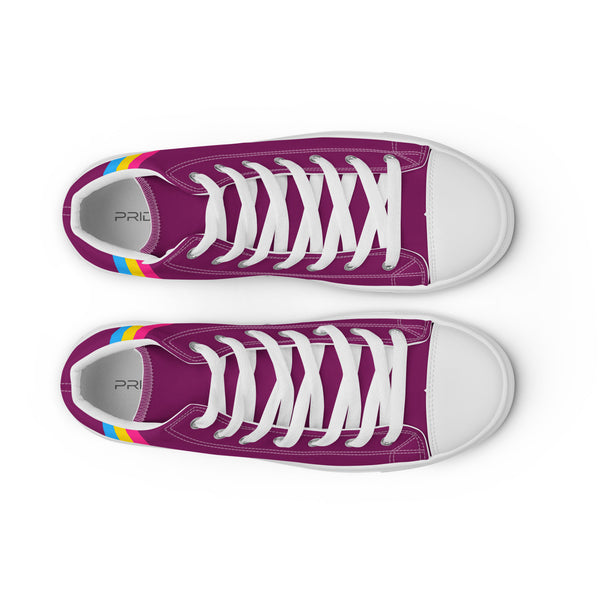 Classic Pansexual Pride Colors Purple High Top Shoes - Men Sizes