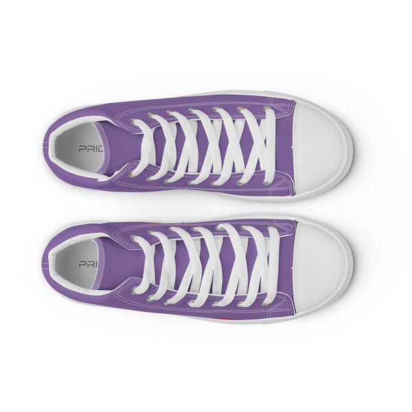 Trendy Gay Pride Colors Purple High Top Shoes - Men Sizes