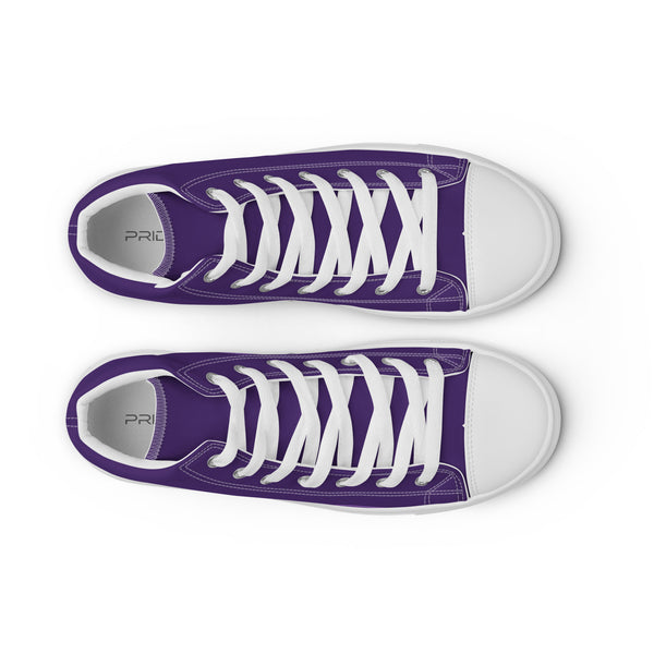 Trendy Genderqueer Pride Colors Purple High Top Shoes - Men Sizes