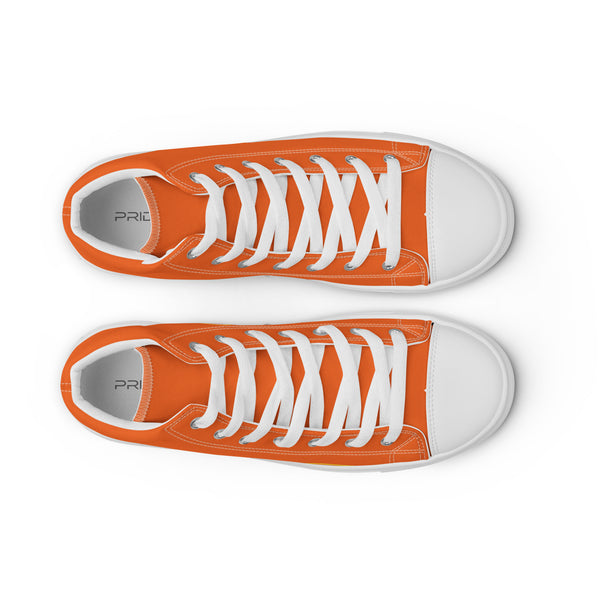 Trendy Non-Binary Pride Colors Orange High Top Shoes - Men Sizes