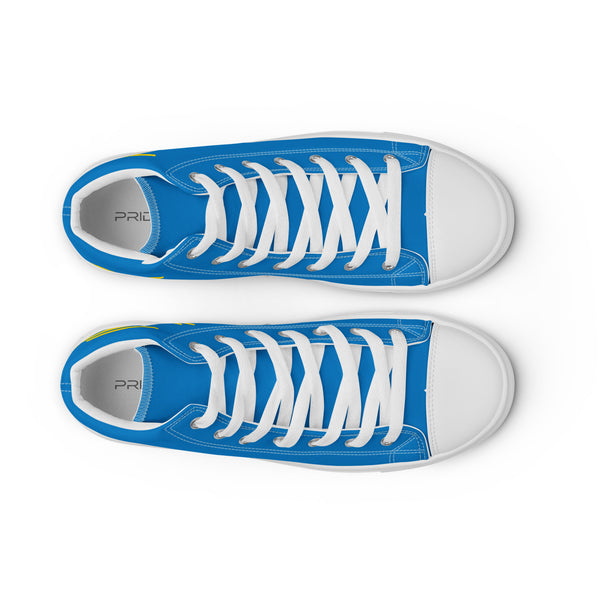 Modern Intersex Pride Colors Blue High Top Shoes - Men Sizes