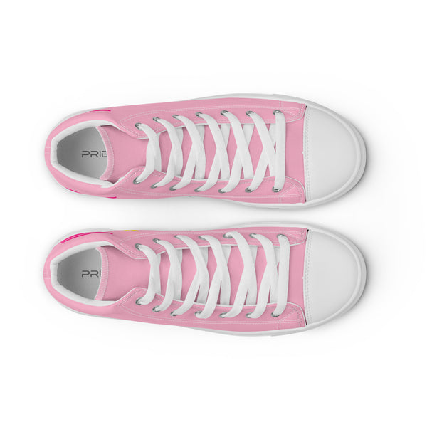 Modern Pansexual Pride Colors Pink High Top Shoes - Men Sizes