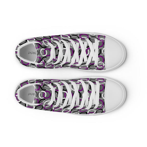 Asexual Pride Classic Gray High Top Shoes