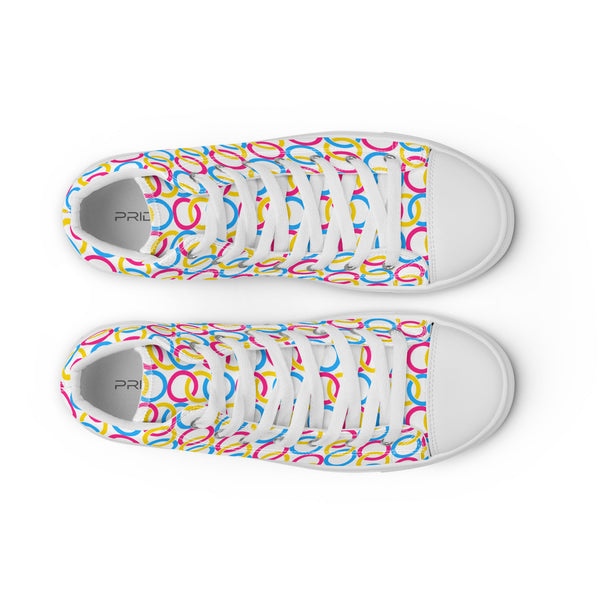 Pansexual Pride Classic White High Top Shoes