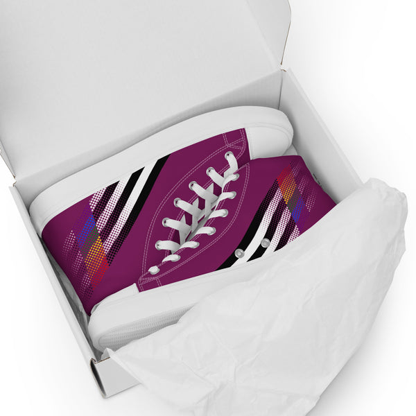 Ally Pride Colors Original Purple High Top Shoes - Men Sizes