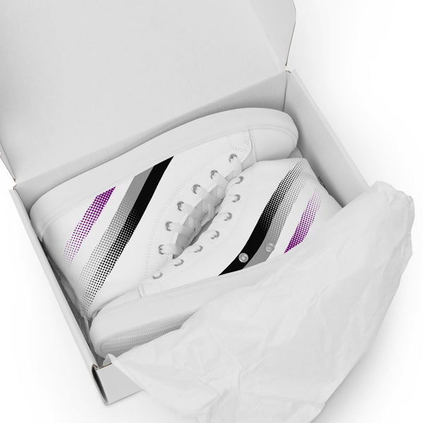 Asexual Pride Colors Original White High Top Shoes - Men Sizes