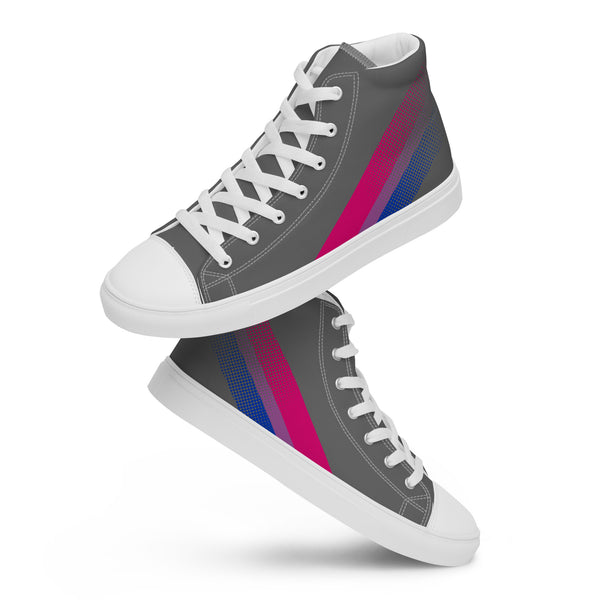 Bisexual Pride Colors Original Gray High Top Shoes - Men Sizes