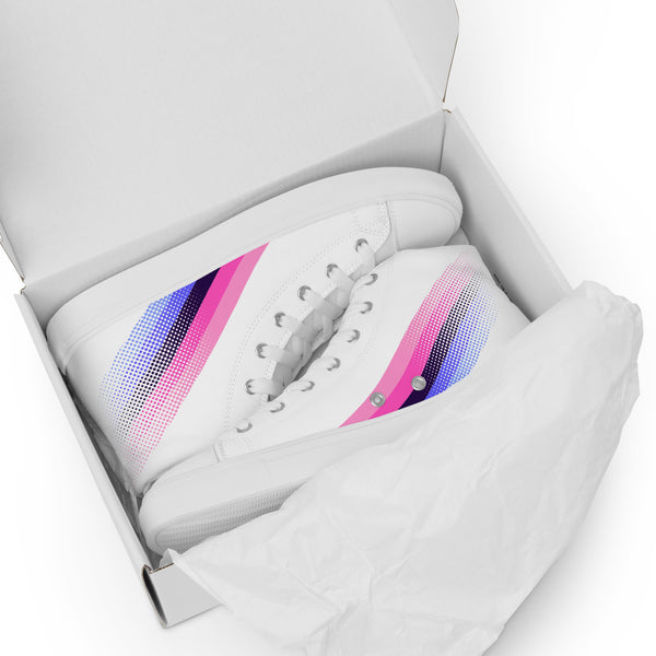 Omnisexual Pride Colors Original White High Top Shoes - Men Sizes
