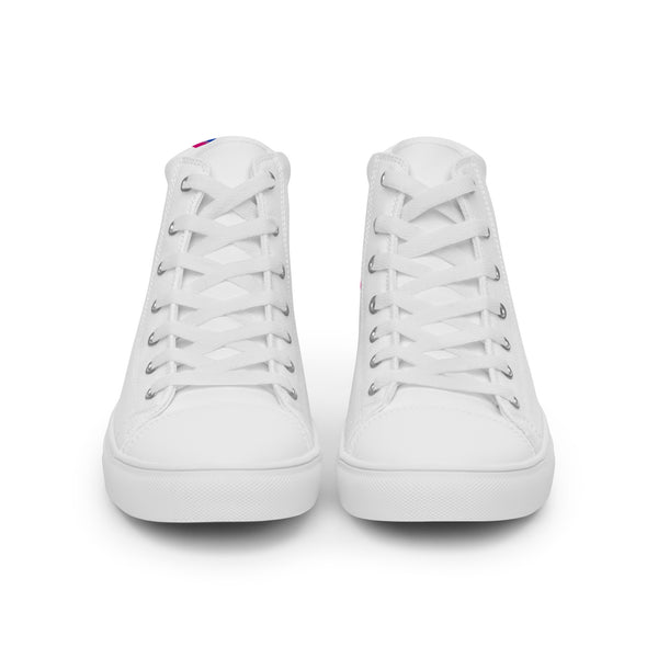 Original Bisexual Pride Colors White High Top Shoes - Men Sizes
