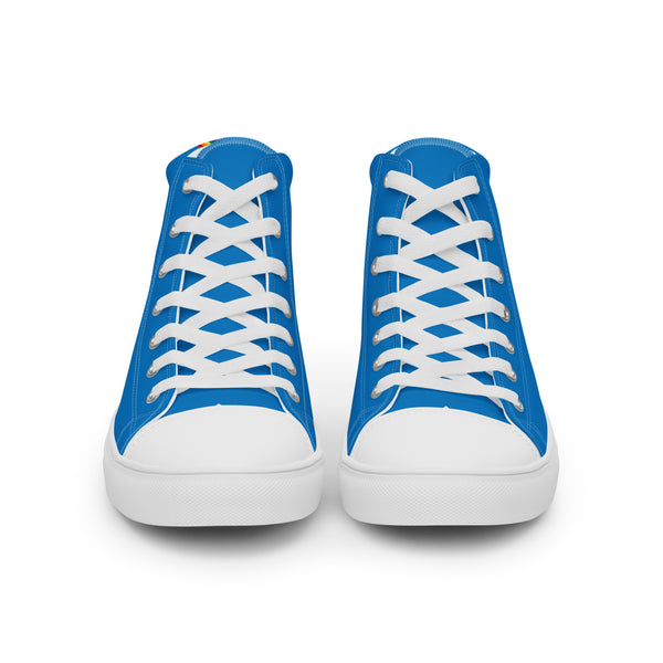 Original Gay Pride Colors Blue High Top Shoes - Men Sizes