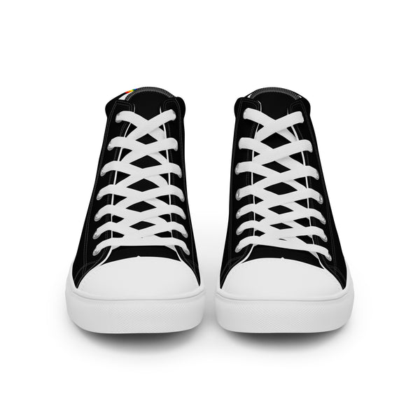 Original Gay Pride Colors Black High Top Shoes - Men Sizes