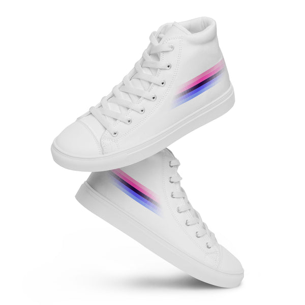 Casual Omnisexual Pride Colors White High Top Shoes - Men Sizes