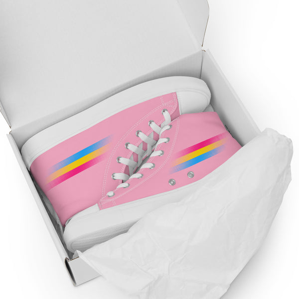 Casual Pansexual Pride Colors Pink High Top Shoes - Men Sizes