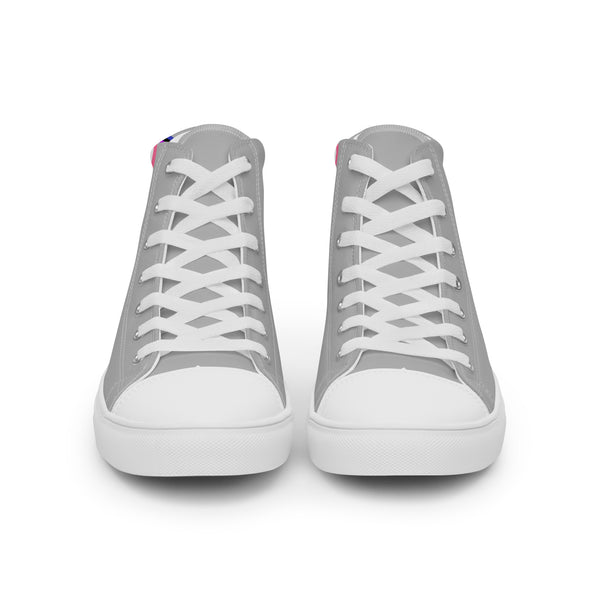 Classic Genderfluid Pride Colors Gray High Top Shoes - Men Sizes