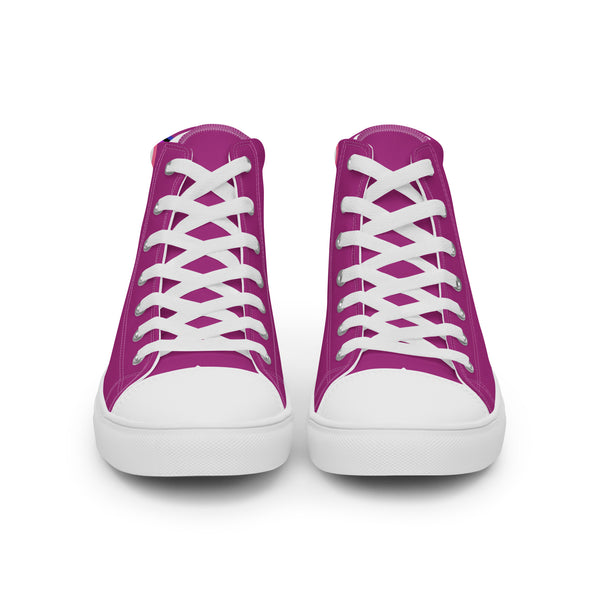 Classic Genderfluid Pride Colors Fuchsia High Top Shoes - Men Sizes