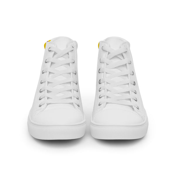 Classic Intersex Pride Colors White High Top Shoes - Men Sizes