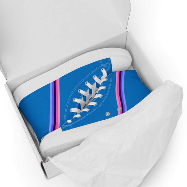 Classic Omnisexual Pride Colors Blue High Top Shoes - Men Sizes