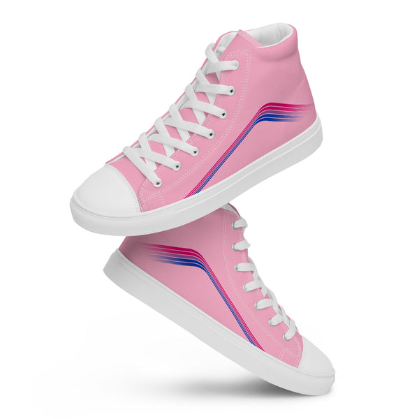 Trendy Bisexual Pride Colors Pink High Top Shoes - Men Sizes