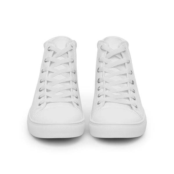 Trendy Genderqueer Pride Colors White High Top Shoes - Men Sizes