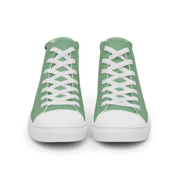 Modern Asexual Pride Colors Green High Top Shoes - Men Sizes