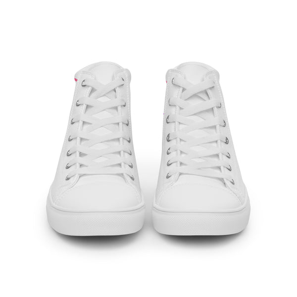 Modern Genderfluid Pride Colors White High Top Shoes - Men Sizes