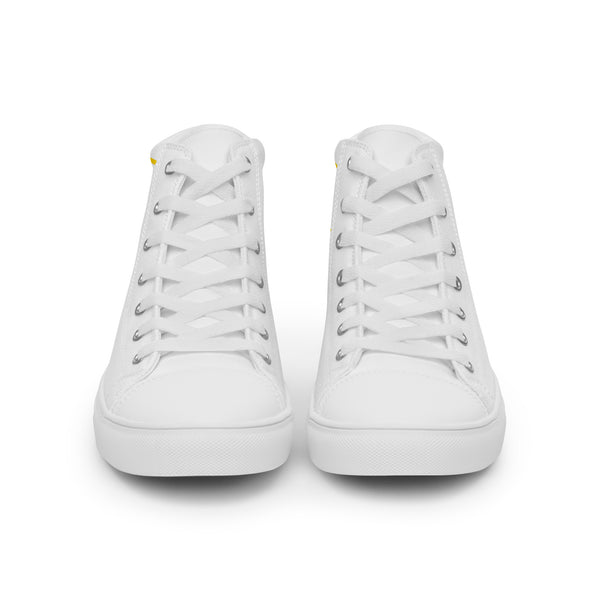 Modern Intersex Pride Colors White High Top Shoes - Men Sizes