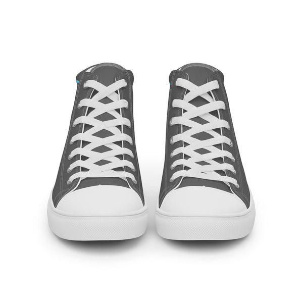 Modern Transgender Pride Colors Gray High Top Shoes - Men Sizes
