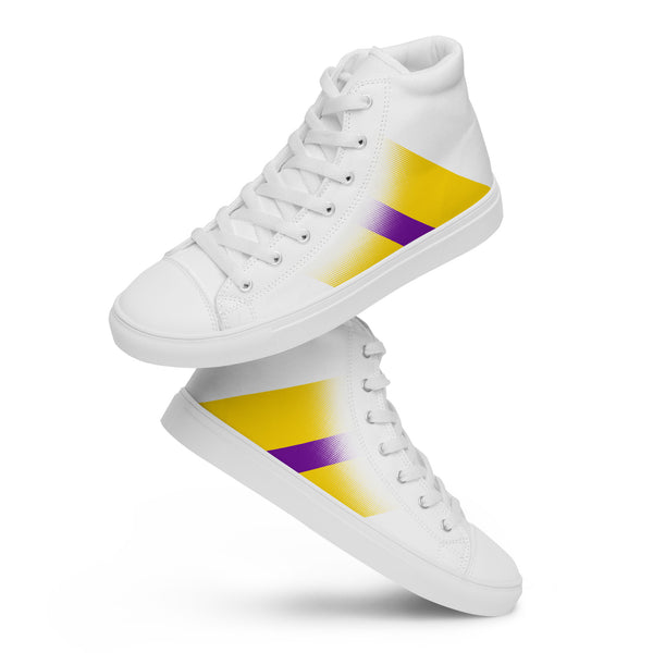 Intersex Pride Colors Modern White High Top Shoes - Men Sizes