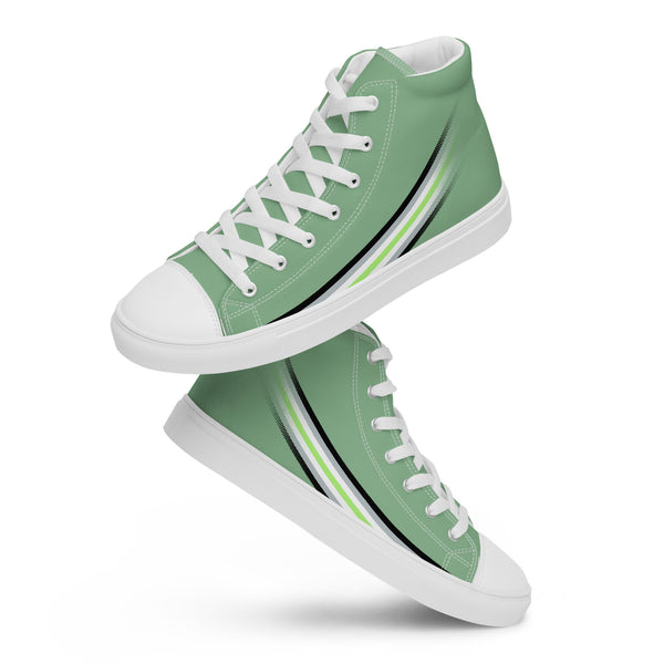 Agender Pride Modern High Top Green Shoes